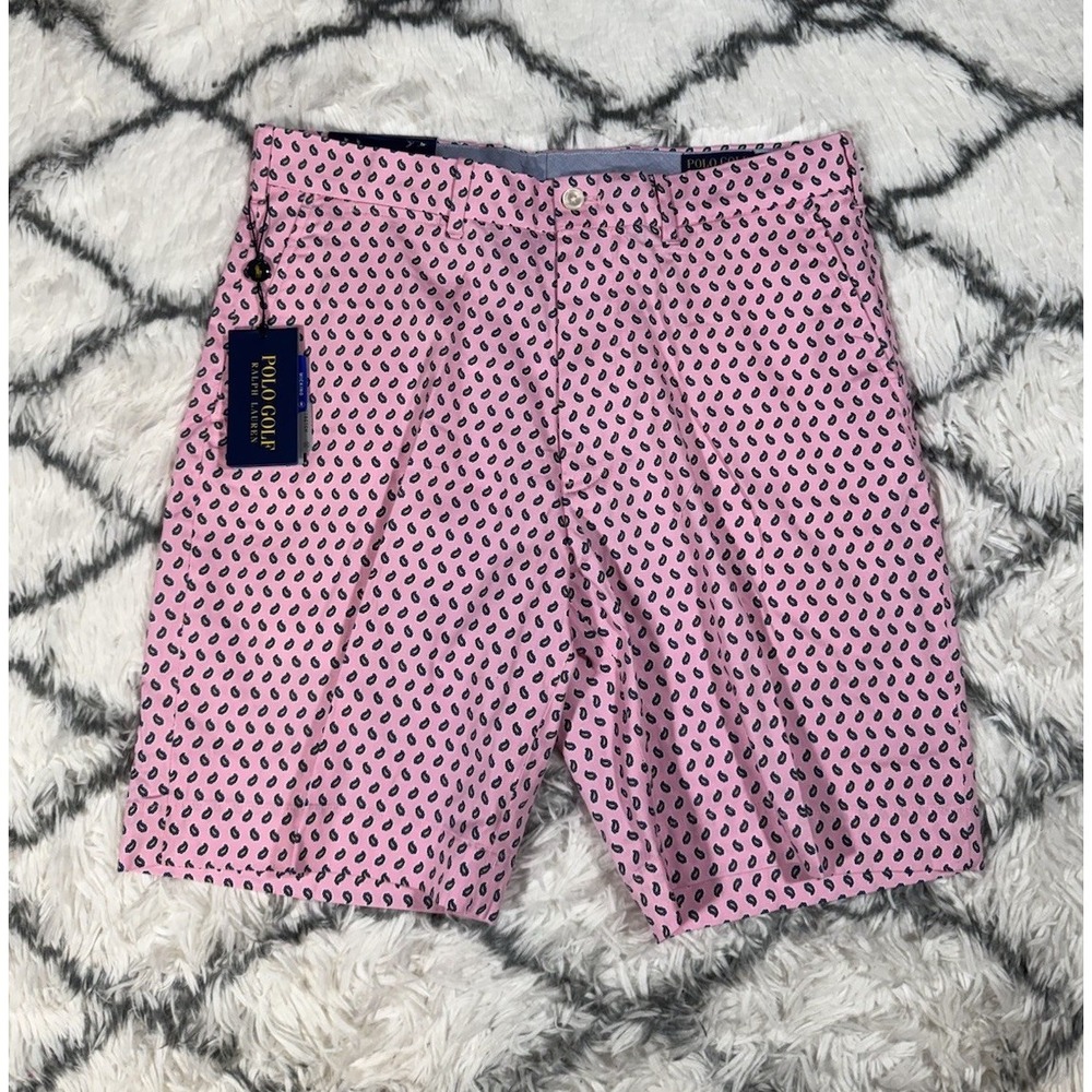 POLO‎ Golf Ralph Lauren Paisley Classic Fit Shorts Pink Men's Sz 32 *NEW* $98